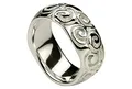 Produktbild: SILBERMOOS Damenring Spiralmuster Bandring Ornament matt und glänzend Sterling Silber 925, Größe:60