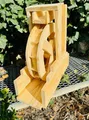 Produktbild: DARLUX Garten-Deko Holz Wasserrad L mit Rinne I Wasserspiel I Wassermühle I Mühlenrad I Gartendekoration I Deko Kaskade I Höhe 42 cm Natur