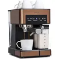 Produktbild: Klarstein Espresso Siebträgermaschine mit Milchaufschäumer, 1,8L Mini-Espressomaschine mit Siebträger, 20 Bar Edelstahl-Kaffeemaschine Klein, 13...