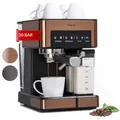 Produktbild: Klarstein - Espresso Siebträgermaschine Mit Milchaufschäumer, 1,8l Mini-espressomaschine Mit Siebträger, 20 Bar Edelstahl-kaffeemaschine Klein, 1350w Kaffeemaschine Für Cappuccino, Latte, Espr