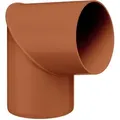 Produktbild: Inefa - Fallrohrbogen 80 Grad, Verbindungsstück Dachrinnenzubehör, einfache Steckmontage, Made in Germany - DN75 / 75mm Braun