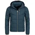 Produktbild: Indicode Steppjacke Herren Circus Herrenjacke Daunen-Optik mit abnehmbarer Kapuze blau M (50)