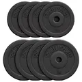 Produktbild: GORILLA SPORTS® Hantelscheiben - Einzeln/Set, 1,25kg, 2,5kg, 5kg, 7,5kg, 10kg, 15kg, 27,5kg, 30kg Gewichte, 30mm Bohrung, aus Kunststoff - Gewichtsscheiben, Hantelscheiben-Set