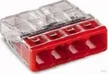 Produktbild: WAGO 2273-204 VERB. DOSENKL. 4X2,5MM2 TRANSP./ROT (100 Stck)