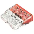 Produktbild: Wago 2273-204 Verbindungsklemme transparent orange für alle Leiterarten 4-Leiter bis 0,5-2,5qmm