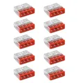 Produktbild: 10x WAGO Steckklemme 4 fach rot 2273-204 Dosenklemmen Compact 4 Klemmstellen