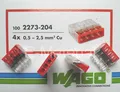 Produktbild: Wagoklemmen 2273- Serie von 0,5 - 2,5mm² Verbindungsklemme Dosenklemme Wagos neu