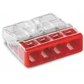 Produktbild: WAGO Verbindungsdosenklemme 4polig Compact 0,5-2,5qmm transp./rot