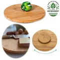 Produktbild: XL Holz Servierplatte Drehteller 35cm Drehbar Drehtablett Drehplatte Vesperbrett