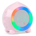 Produktbild: Ayybboo Kinderwecker Digitaler,Wecker Digital Sonnenaufgangssimulator Kinderwecker für Mädchen Jungen mit Bunte Lichter Leiser Wecker Ohne Ticken Schlafzimmer (Rosa)