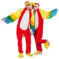 Produktbild: Boland Kostüm Papagei - lustiges Gruppenkostüm Fasching Karneval, Bequemer Overall für schräge Vögel rot XL