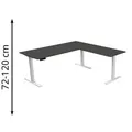 Produktbild: Kerkmann Schreibtisch Move 3, anthrazit / weiß, elektrisch verstellbar, 180 x 72-120 x 180, L-Form