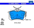 Produktbild: Bremsbelagsatz, Scheibenbremse ATE 13.0460-2820.2 für VW