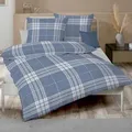 Produktbild: Kaeppel Biber Bettwäsche Pure 155x220 cm + 80x80 cm | blau - blau