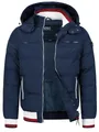 Produktbild: Indicode Herren Marlon Steppjacke in Daunenjacken-Optik | Winterjacke Übergangsjacke Navy Mix, XL