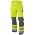 Produktbild: Dassy Arbeitshose Multinorm Warnschutzhose mit Kniepolstertaschen Manchester (1-tlg) gelb|grau lang | 42