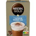 Produktbild: Nescafe Kaffee Gold Cappuccino Weniger Süß, löslicher Kaffee mit Milchpulver, 10 Portionssticks