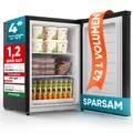Produktbild: Stillstern Mini Gefrierschrank klein & leise 42L, Tiefkühltruhe mini Freezer -18°C mit Eiswürfelschale & Schloss, Türanschlag r./l., 4-Sterne Tiefkühlschrank klein Gefrierschränke Camping/Büro Schwarz