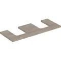 Produktbild: Geberit ONE Waschtischplatte, Ausschnitt 2-fach, für Aufsatzwaschtisch Schalenform, 120x3x47cm, 505.335.00.6, Farbe: Nussbaum hickory /Melamin Holzstruktur