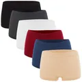 Produktbild: Fabio Farini - Damen Panties 6er Pack Hipsters Boxershorts nahtlos, Seamless aus weichem Microfaser-Gewebe Multifarb Set L-XL (40/42)