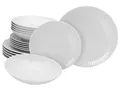 Produktbild: CreaTable, 21884, Serie Valencia, 18-teiliges Geschirrset für 6 Personen aus Porzelan Teller Set aus Porzellan, spülmaschinen- und mikrowellengeeignet, Made in Europe