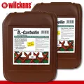 Produktbild: Wilckens 2 x 10 l B.-Carbolin Holzschutzlasur braun wetterfest Zaun Verwitterung