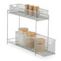 Produktbild: Küchenschrank organizer Küchenregal Unterschrank Regal 2 Körbe Metall Badregal