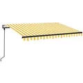 Produktbild: vidaXL Markise Automatisch Einziehbar 350x250 cm Gelb und Weiß