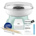 Produktbild: GOURMETmaxx Zuckerwattemaschine für Zuhause | Das Original mit 10 Stäbchen & Messlöffel in nostalgischem Retro-Design in mint | Cotton Candy in höchster Qualität für jeden Anlass [Mint]
