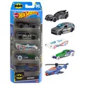 Produktbild: Hot Wheels Spielzeugautos im Maßstab 1:64, fünf-teiliges Set von Fahrzeugen im Batman-Stil, HXD61