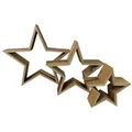Produktbild: sesua Dekostern Deko Holzstern Stern Weihnachtsstern Fensterdeko Tischdeko beige Ø 172230 cm