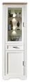 Produktbild: Vitrine JASMIN 1-türig - Pinie weiß Nachbildung mit Beleuchtung