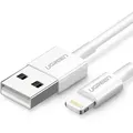 Produktbild: UGREEN Apple Lightning auf USB M/M Kabel Nickelbeschichtung ABS-Gehäuse 2m (Weiß), Apple Zubehör