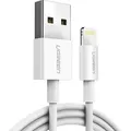 Produktbild: Kabel USB-A zu Lightning MFi, Ugreen 2.4A, 2m, Weiß