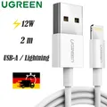 Produktbild: Kabel USB-A zu iPhone MFi 2.4A 2m Ugreen Ladekabel Datensynchronisationskabel