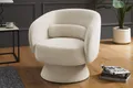 Produktbild: riess-ambiente Drehsessel BOSSA NOVA beige – Chenille, drehbar, Design (Einzelartikel, 1-St), stilvoller Drehsessel mit 360° Funktion – ideal für Wohnzimmer & Büro