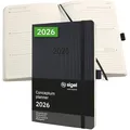 Produktbild: SIGEL C2622 Terminplaner Wochenkalender 2026, ca. A5, schwarz, Softcover, 192 Seiten, Gummiband, Stiftschlaufe, Archivtasche, aus nachhaltigem Papier, Kalenderbuch Conceptum