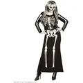 Produktbild: Widmann S.r.l. Hexen-Kostüm Skelett Girl Kostüm für Damen, Langes Kleid mit S schwarz XS