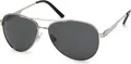 Produktbild: styleBREAKER polarisierte Flieger Sonnenbrille, Pilotenbrille mit Federscharnier, Etui und Putztuch, Uni 09020046