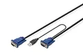 Produktbild: DIGITUS KVM Kabel-Satzfür KVM Konsolen & KVM Switches, 3 Meter, Geeignet für DS-720xx und DS-23100-1, DS-23200-1, DS-23300-1