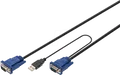 Produktbild: DIGI DS-19232 - KVM-Kabelsatz, VGA, USB, 3 m