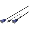 Produktbild: DIGITUS DS-19232 KVM-Kabel USB für KVM-Konsolen 3 m für USB / VGA Server