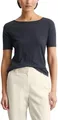 Produktbild: Marc O'Polo Damen T-Shirt aus Bio-Baumwolle mit U-Boot-Ausschnitt, Blau (Manic Midnight), S
