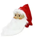 Produktbild: Festartikel Müller Nikolausmaske mit Plüschbart und Kapuze, 410.051.00