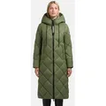 Produktbild: khujo Steppmantel Cilia Gesteppter Damen Wintermantel mit Schlüsselanhänger grün XXL (44)