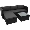 Produktbild: MCW Poly-Rattan, Schwarz, Grau, Kunststoff, Loungemöbel, Loungemöbel-Sets