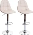 Produktbild: 2er-Set Barhocker MCW-A67, Barstuhl Tresenhocker, MVG- creme-beige, Kunstleder