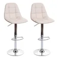 Produktbild: B-Ware 2er-Set Barhocker MCW-A67, Barstuhl Tresenhocker creme-beige, Kunstleder