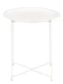 Produktbild: Amago home Beistelltisch Ø 47 H 51 2. Wahl Gartentisch Balkon Tisch Terassentisch rund Metall Farbe weiß
