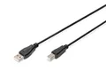 Produktbild: DIGITUS Digitus AK-300102-018-S USB Kabel USB 2.0 USB A USB B 0,48 Gbit/s Schwarz (AK-300102-018-S)